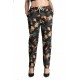 Pantaloni Dama Din Panza Topita Bumbac Cu Siret In Talie,Motiv Floral,Marime Mare